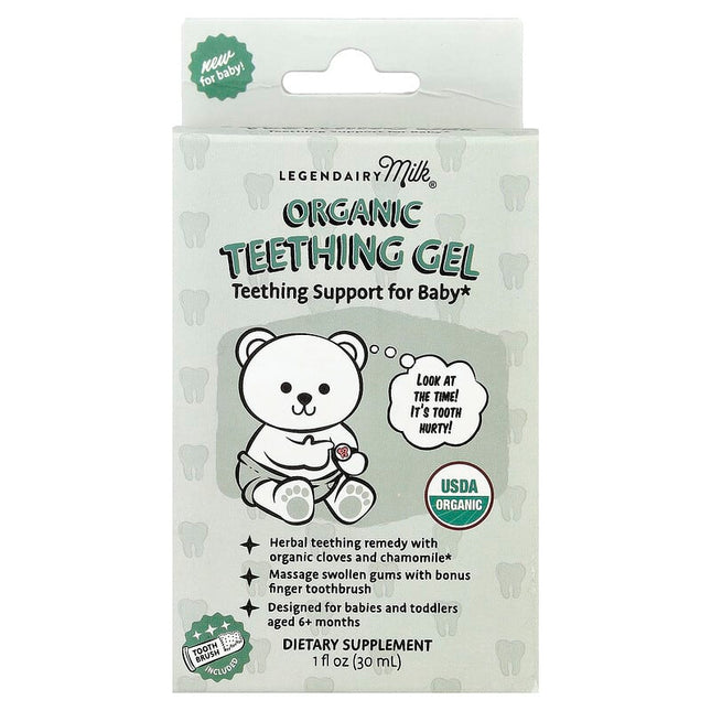 Legendairy Milk, Organic Teething Gel , 1 fl oz (30 ml)