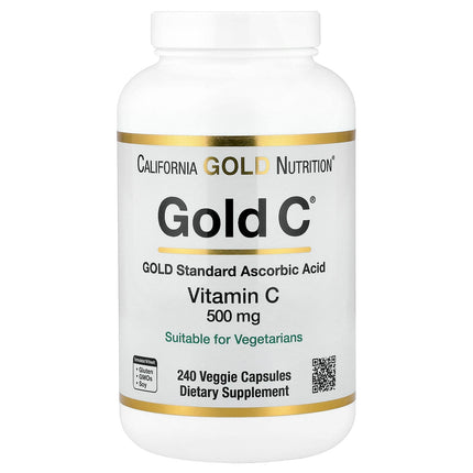 California Gold Nutrition Gold C USP-grade Vitamin C 1000 mg capsules bottle