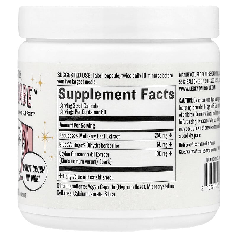 Legendairy Milk, Sugar Babe™, Carb Management & Craving Support, 60 Capsules
