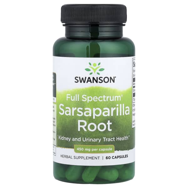 Swanson Full Spectrum® Sarsaparilla Root, 450 mg, 60 Capsules