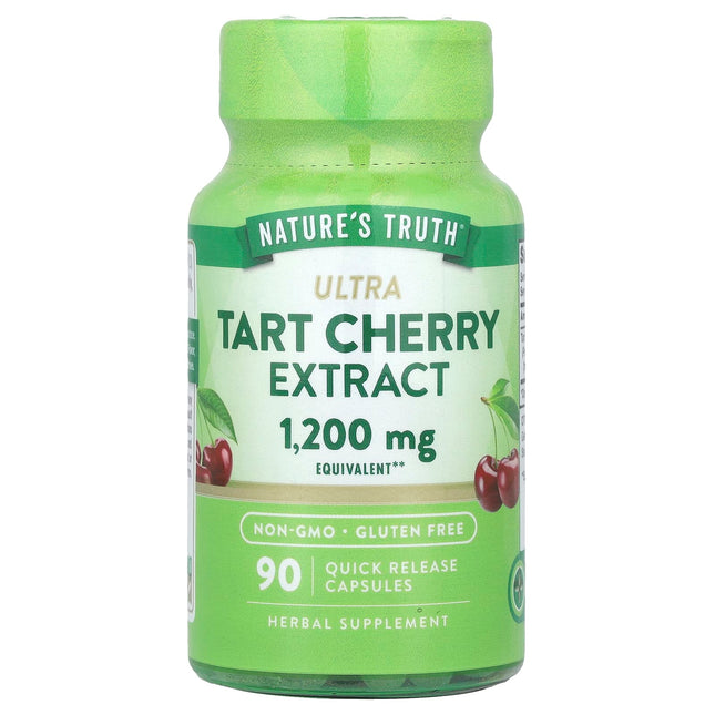 Nature's Truth Ultra Tart Cherry Extract quick release capsule bottle, 1200mg equivalent, 90 capsules