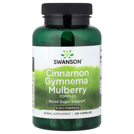 Swanson Cinnamon Gymnema Mulberry Complex, 120 Capsules