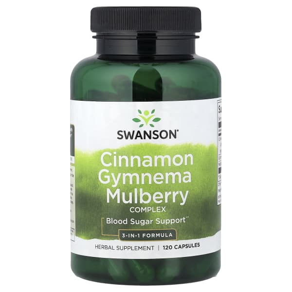 Swanson Cinnamon Gymnema Mulberry Complex, 120 Capsules