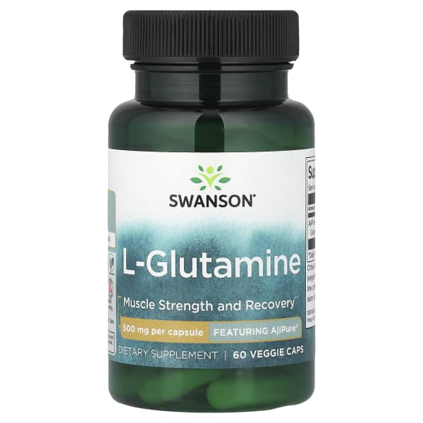 Swanson L-Glutamine, 500 mg, 60 Veggie Caps