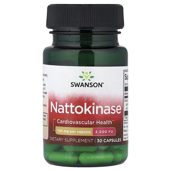 Swanson Nattokinase 100 mg 2,000 FU 30 Capsules front bottle
