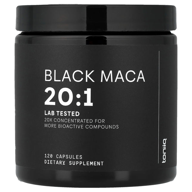 Toniiq Black Maca 20:1, 666 mg per Capsule