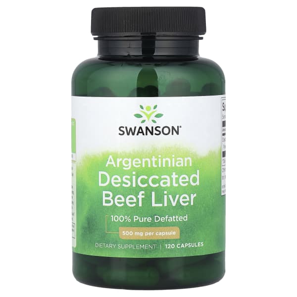 Swanson Argentinian Desiccated Beef Liver, 500 mg, 120 Capsules