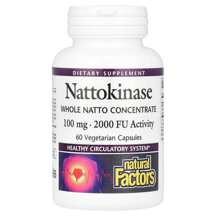 Natural Factors Nattokinase, 100 mg, 60 Vegetarian Capsules