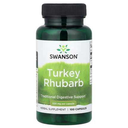 Swanson Turkey Rhubarb, 500 mg, 100 Capsules