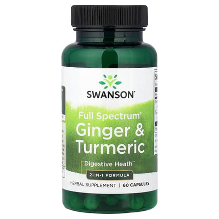 Swanson Full Spectrum® Ginger & Turmeric, 60 Capsules