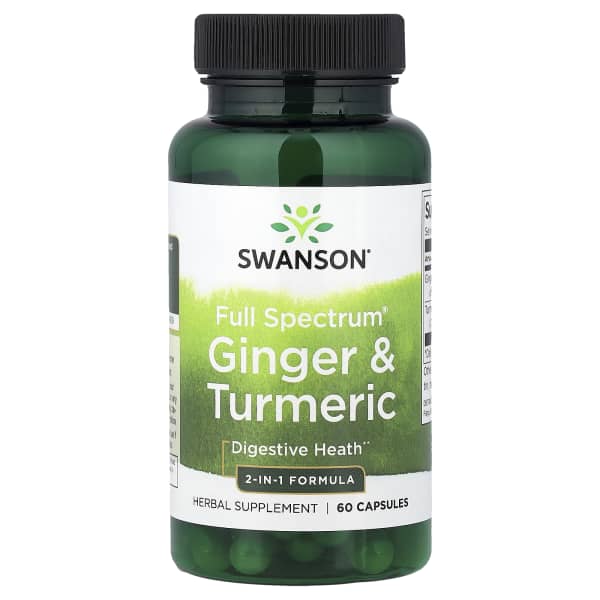 Swanson Full Spectrum® Ginger & Turmeric, 60 Capsules