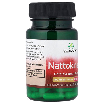 Swanson Vitamins Nattokinase, 100 mg, 30 Capsules, label view 5