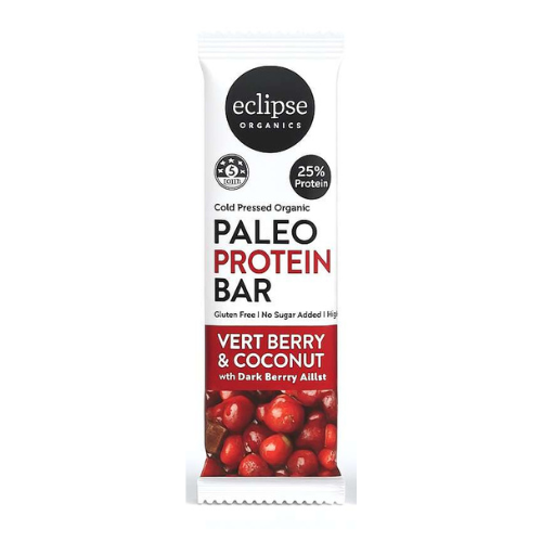 Eclipse Organic Paleo Protein Bar – Verry Berry and Coconut 45gx12 Box (540g)