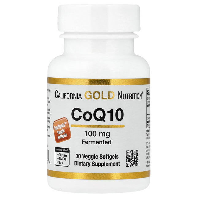 California Gold Nutrition CoQ10 100 mg ubiquinone capsules bottle