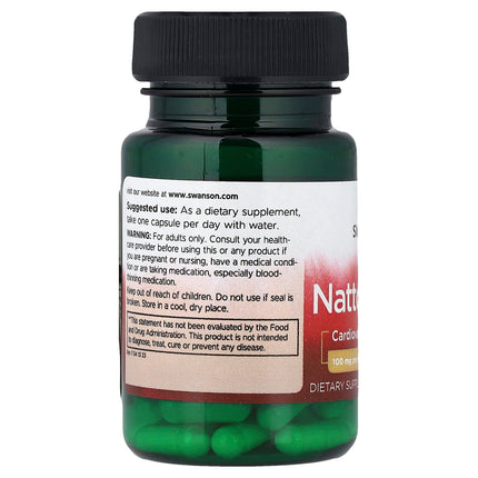 Swanson Vitamins Nattokinase, 100 mg, 30 Capsules, label view 6
