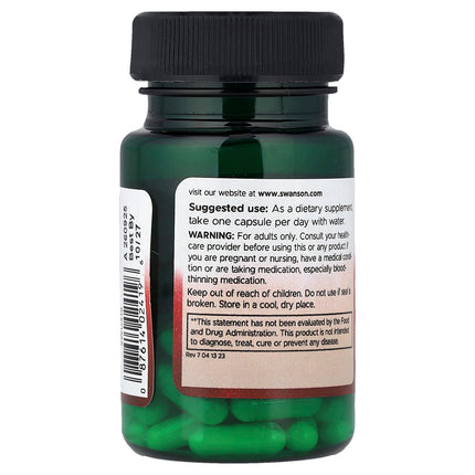 Swanson Vitamins Nattokinase, 100 mg, 30 Capsules, label view 7