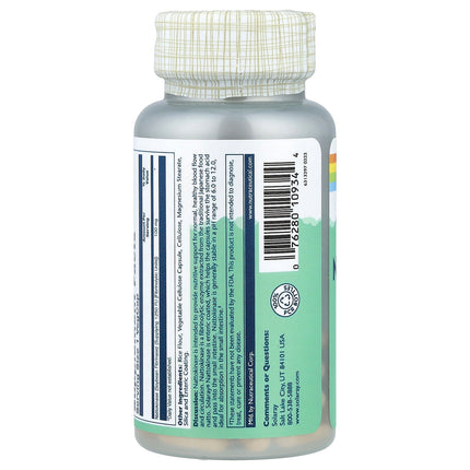Solaray Nattokinase, 100 mg (1,250 FU), 30 VegCaps, label view 9