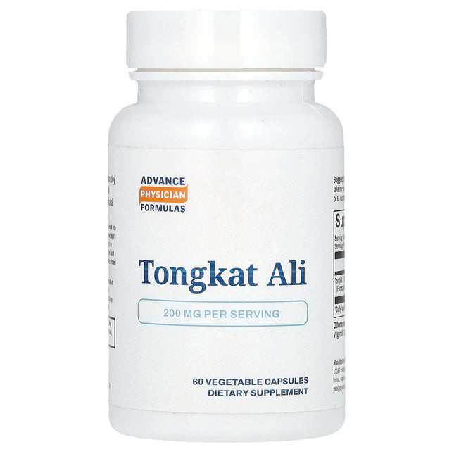 Advance Physician Formulas Tongkat Ali 200mg, 60 vegetable capsules, front label