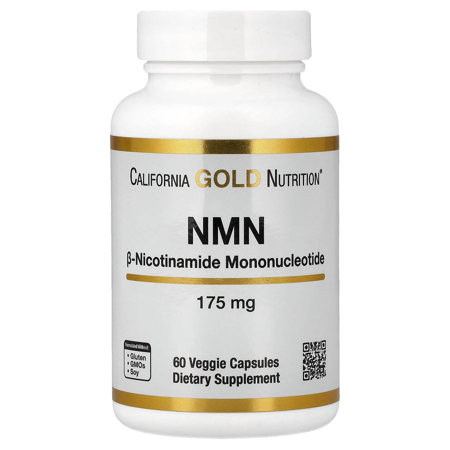 California Gold Nutrition NMN Nicotinamide Mononucleotide 175 mg capsules bottle