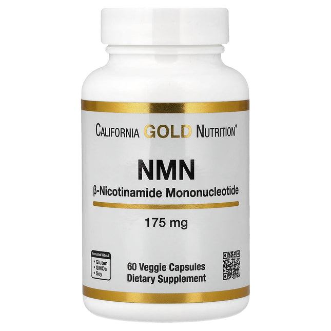 California Gold Nutrition NMN Nicotinamide Mononucleotide 175 mg capsules bottle