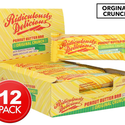 Ridiculously Delicious Peanut Butter Bar Original Crunch 50g Box of 12
