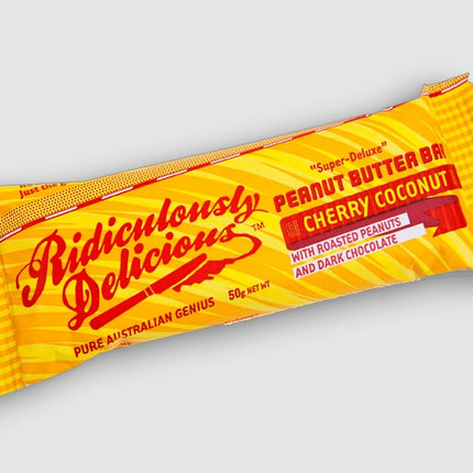 Ridiculously Delicious Peanut Butter Bar Cherry Coconut 50g Box of 12 - view 2