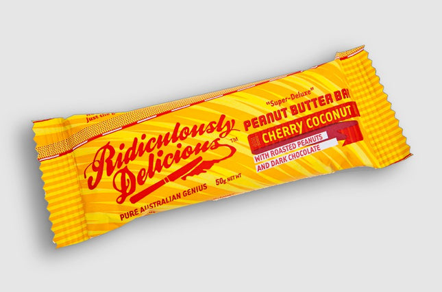 Ridiculously Delicious Peanut Butter Bar Cherry Coconut 50g Box of 12 - view 2