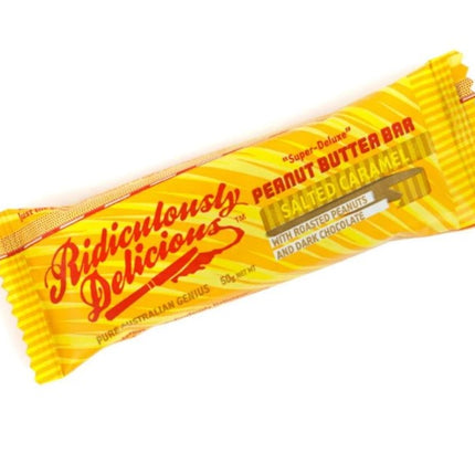 Ridiculously Delicious Peanut Butter Bar Salted Caramel 50g Box of 12 - view 2