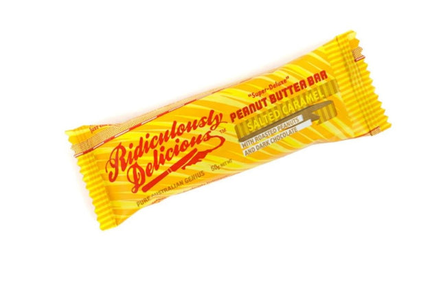 Ridiculously Delicious Peanut Butter Bar Salted Caramel 50g Box of 12 - view 2