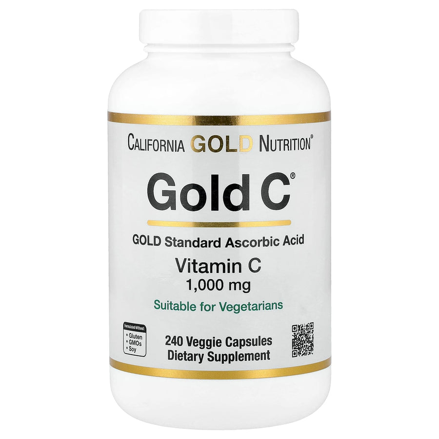 California Gold Nutrition Gold C USP-grade Vitamin C 1000 mg capsules bottle