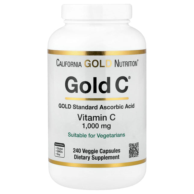 California Gold Nutrition Gold C USP-grade Vitamin C 1000 mg capsules bottle