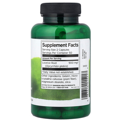 Swanson Vitamins Licorice Root, 450 mg