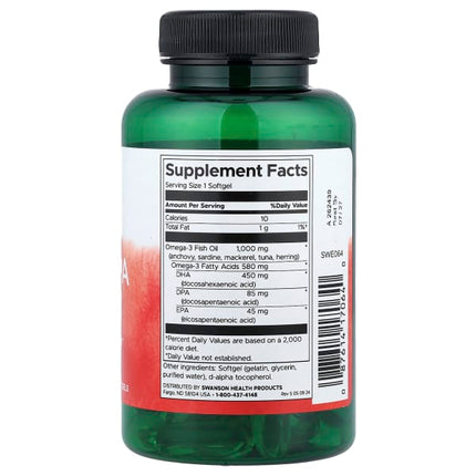 Swanson Super DPA Fish Oil, 1,000 mg, 60 Softgels