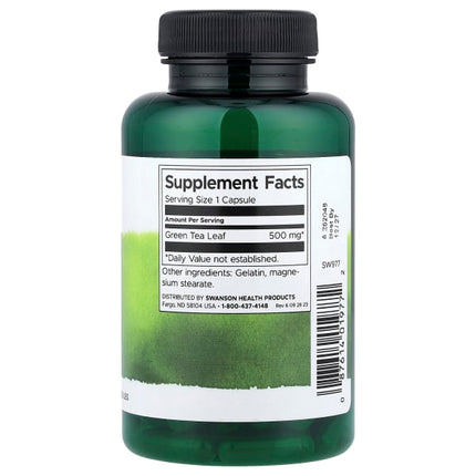 Swanson Green Tea, 500 mg, 100 Capsules