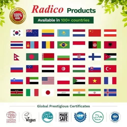 Radico organic hair colour dark ash blonde powder 100g pack