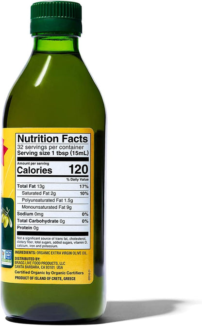 Bragg Organic Cold Pressed Olive Oil, 946 ml