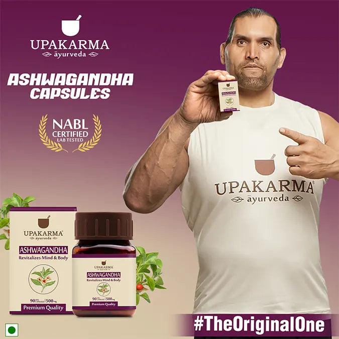 Upakarma Ayurveda Pure Ashwagandha 90 Capsules – 500mg – Boost Immunity