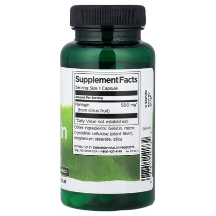 Swanson Naringin, 500 mg, 60 Capsules