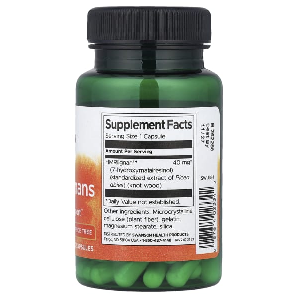 Swanson 7-HMRlignans, 60 Capsules (40 mg per Capsule)