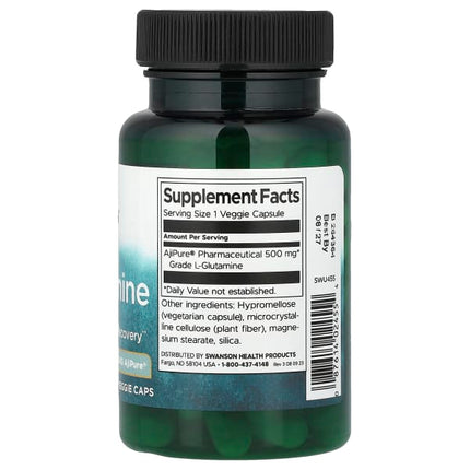 Swanson L-Glutamine, 500 mg, 60 Veggie Caps
