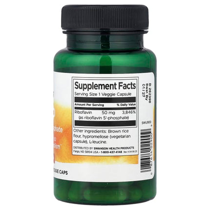 Swanson R-5-P, Riboflavin-5-Phosphate, 50 mg, 60 Veggie Caps