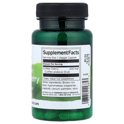 Swanson Full Spectrum®, Coffee Cherry, 200 mg, 60 Veggie Caps