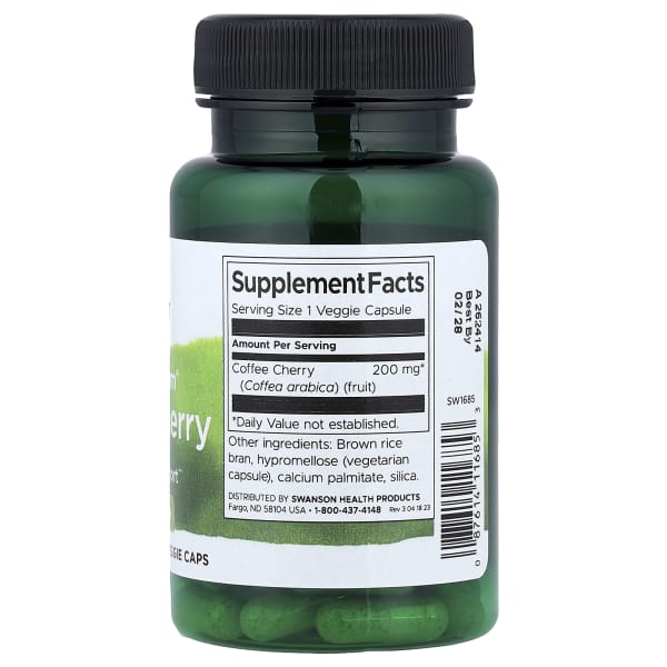 Swanson Full Spectrum®, Coffee Cherry, 200 mg, 60 Veggie Caps