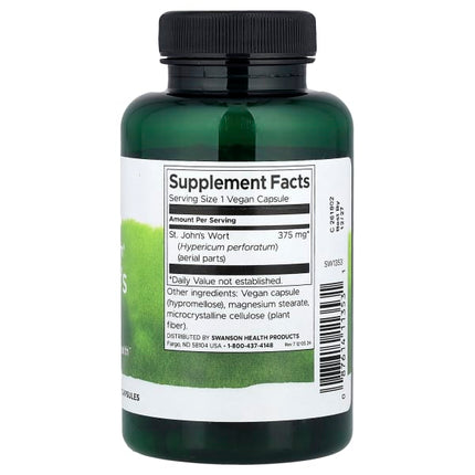 Swanson Full Spectrum® St. John's Wort, 375 mg, 120 Vegan Capsules