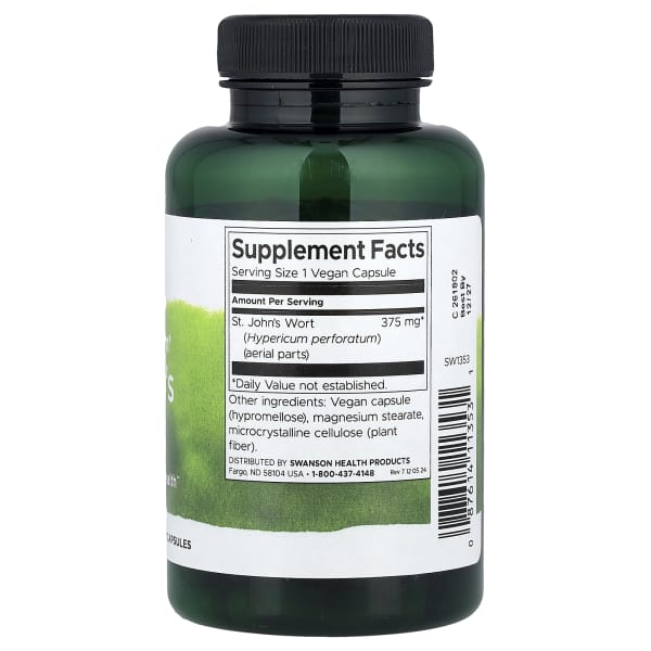 Swanson Full Spectrum® St. John's Wort, 375 mg, 120 Vegan Capsules