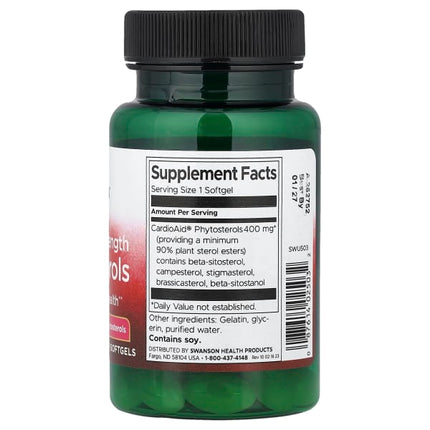 Swanson Plant Sterols, Maximum Strength, 60 Softgels