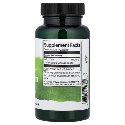 Swanson Full Spectrum®, Wild Yam, 400 mg, 60 Capsules