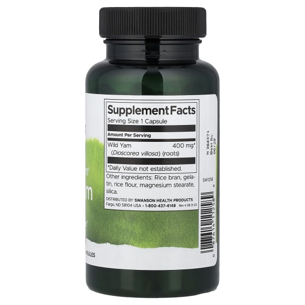 Swanson Full Spectrum®, Wild Yam, 400 mg, 60 Capsules