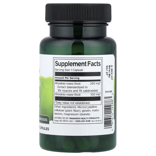 Swanson Rhodiola Rosea Extract, 60 Capsules
