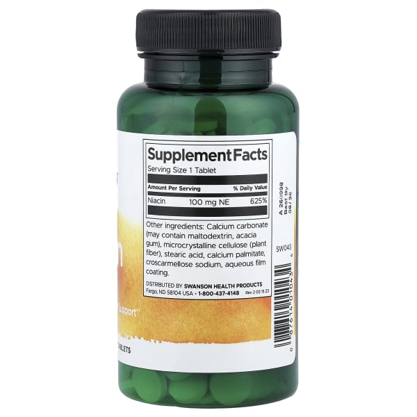 Swanson Niacin, 100 mg, 250 Tablets